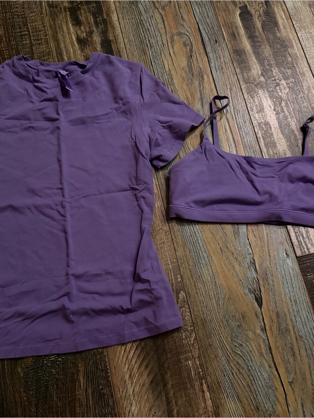 Skims medium tee and bralette